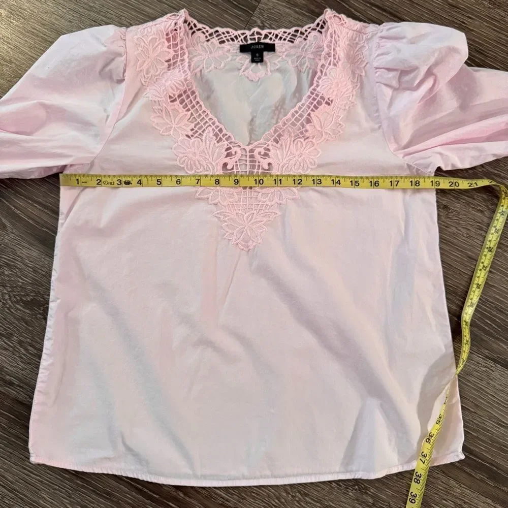 J. Crew V-neck top with eyelet trim